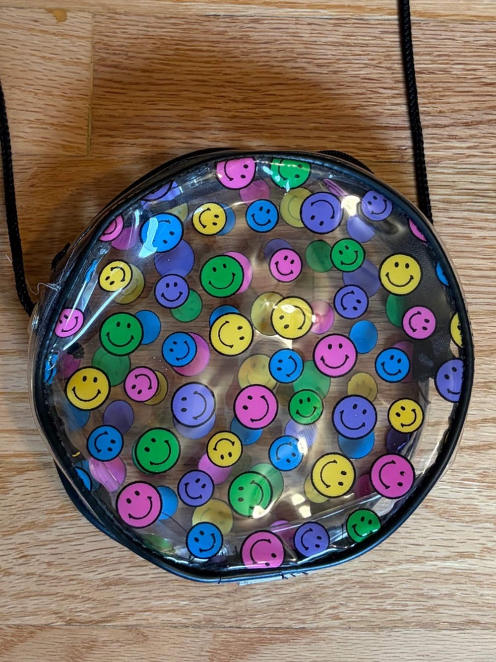 90s Round Happy Face Crossbody Bag